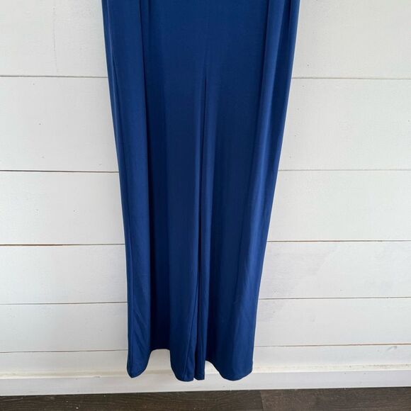 Vince Camuto Women’s Large Royal Blue White Colorblock Jumpsuit - Picture 2 of 8